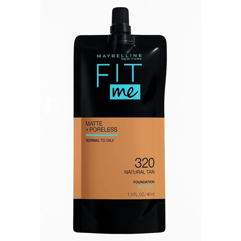 Maybelline Fit Me Foundation #320 Natural Tan Matte Poreless 40ml Normal to Oily